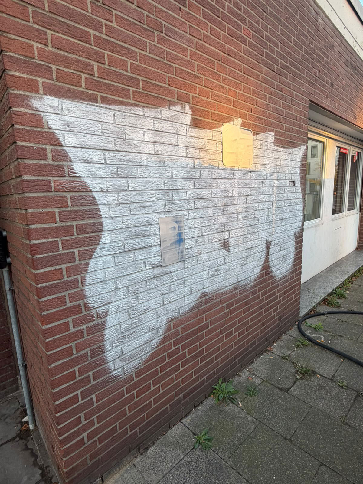 Graffiti Entfernung vorher